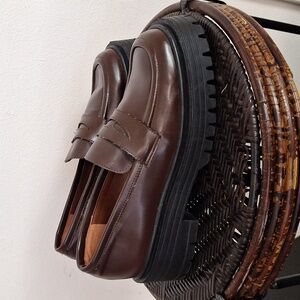 SVEGAN - Vegan Leather Backless Slip On Mule Oxford Platform Loafers Size 40